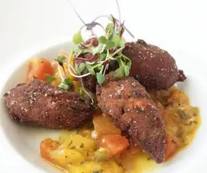 salmon croquettes dish